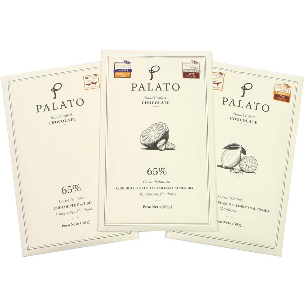 Palato Schoko-Festival Tasting Set mit 3 Schokoladen -  - Chocolats-De-Luxe