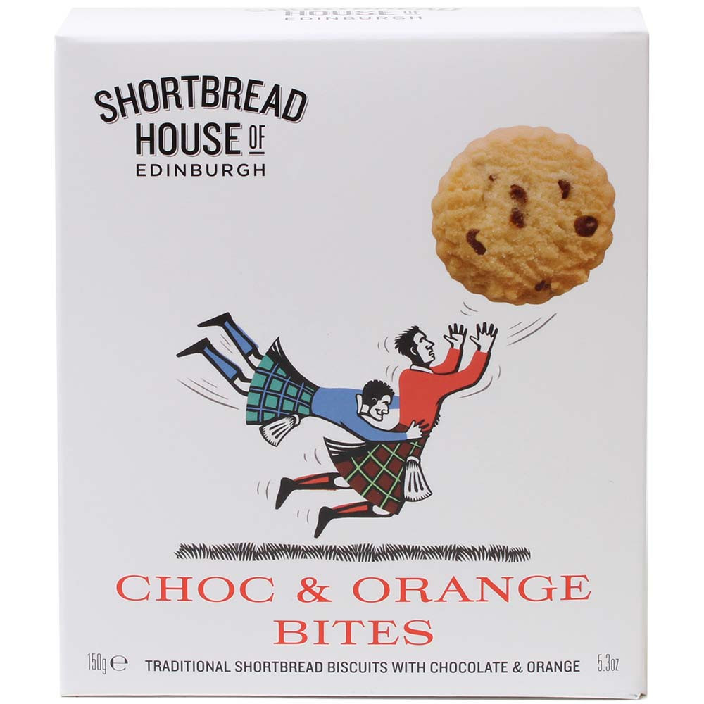 Choc & Orange Bites - Buttergebäck mit Schokolade & Orange aus Schottland - - Chocolats-De-Luxe