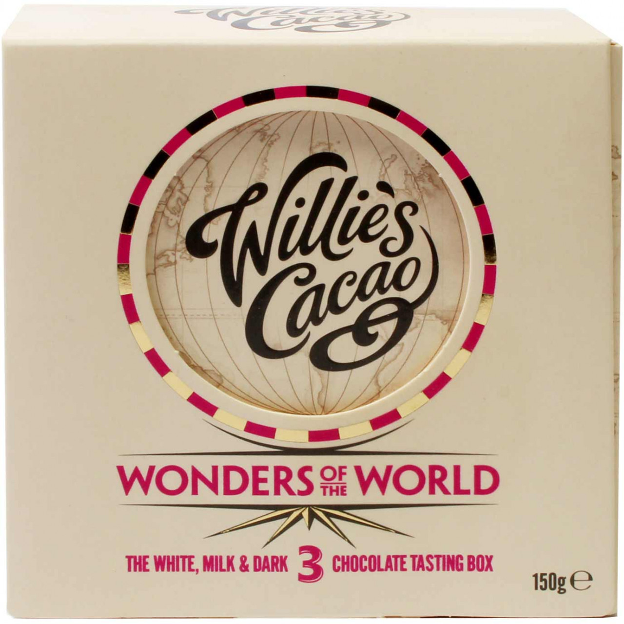 Wonders Of The World - 3 Schokoladen Tasting Box - lezithinfrei, England, englische Schokolade - Chocolats-De-Luxe