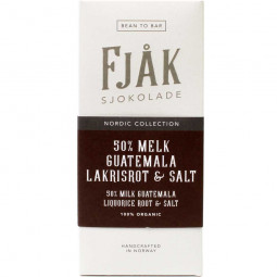 50% Melk Lakrisrot & Salt melkchocolade met zout-drop