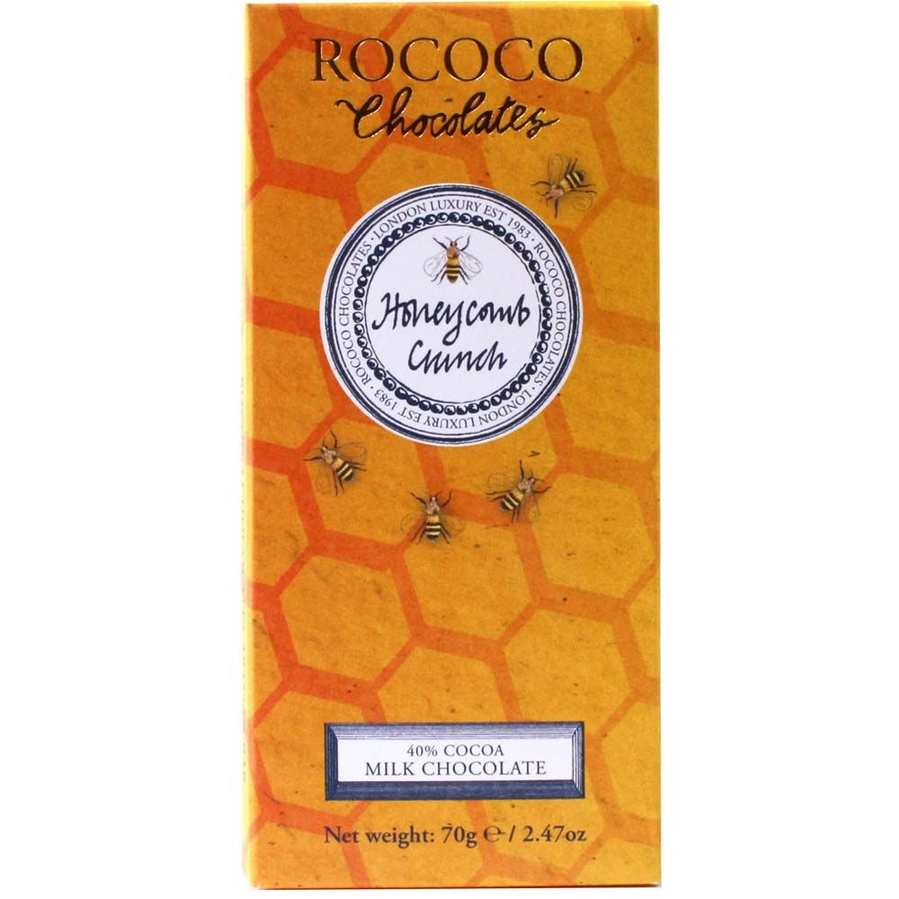 Rococo Honeycomb Crunch Milchschokolade Mit Honigcrunch Rococo Honeycomb Crunch Milchschokolade Mit Honigcrunch