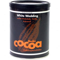 Becks Cocoa, White Wedding, Trinkschokolade mit Kokosnuss, Vanille, Trinkschokolade