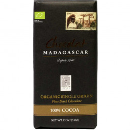 Organic 100% Cocoa Chocolate orgánico de Madagascar