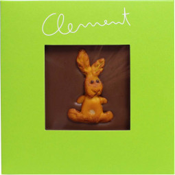 Easter chocolate 36% with a rabbit from the front