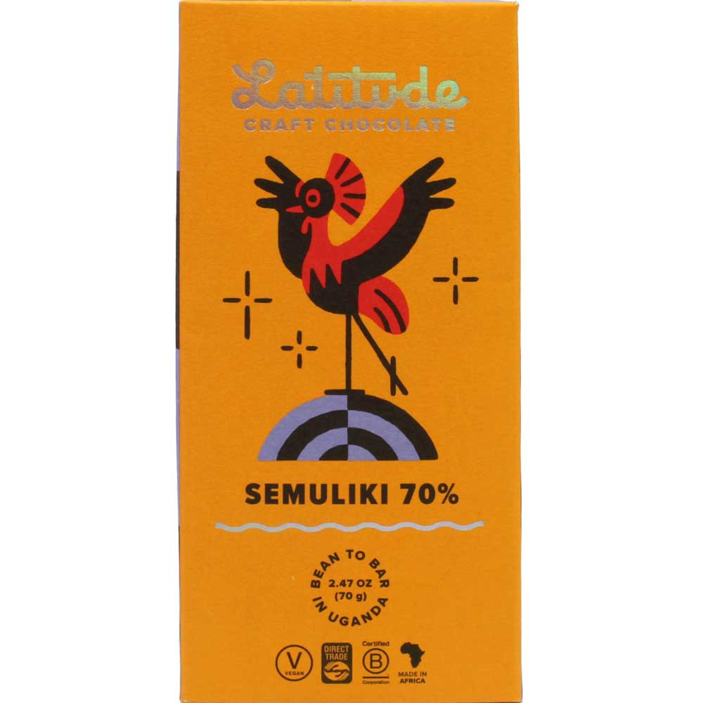 Semuliki - 70% dark chocolate from Uganda - Bar of Chocolate, vegan chocolate - Chocolats-De-Luxe