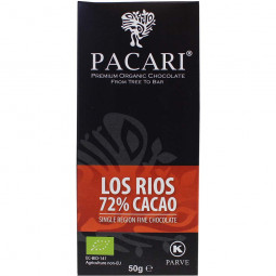 Chocolat noir Los Rios 72% de cacao provenant des fèves d'Arriba Nacional