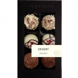 Selection dessert ball chocolates - with alcohol