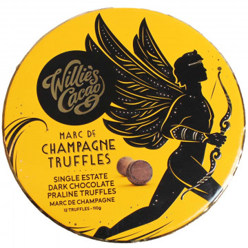Coffret Marc de Champagne Truffes au chocolat noir Coffret Marc de Champagne Truffes au chocolat noir