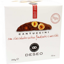 Cantuccini - almond cookies with chocolate and hazelnuts from Italy