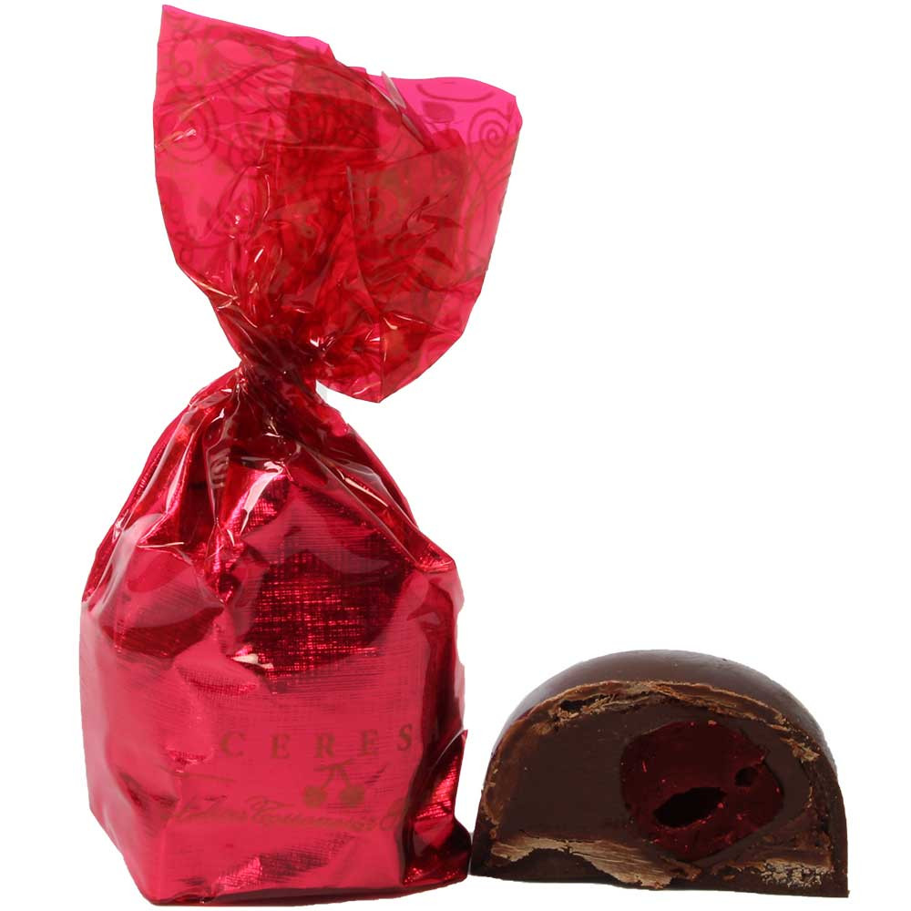 Ceresa - Chocolate praline with whole cherry in liqueur piece - Pralines, Sweet Fingerfood, GMO free chocolate, with alcohol, Italy, italian chocolate, Chocolate with alcohol - Chocolats-De-Luxe