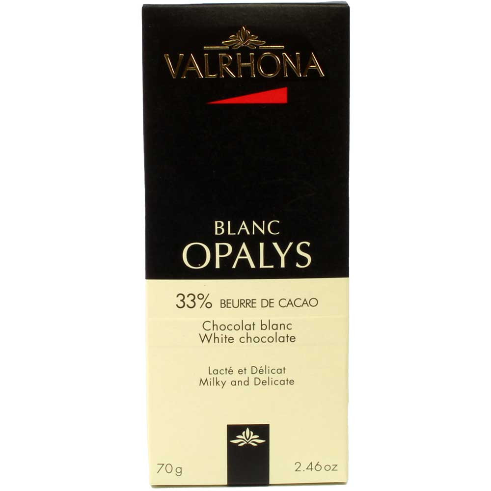 Opalys 33% chocolate blanco - Barras de chocolate, Francia, chocolate francés, Chocolate con azúcar - Chocolats-De-Luxe