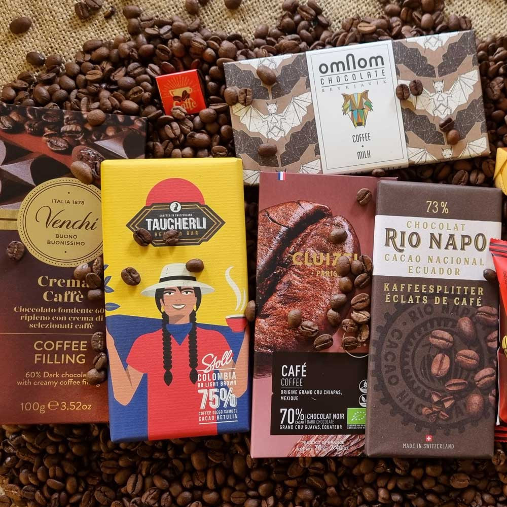 Geschenkset Alles met koffie - Chocolade met koffie - Chocolats-De-Luxe