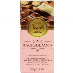 Barra de chocolate Bacio di Dama con relleno de galleta