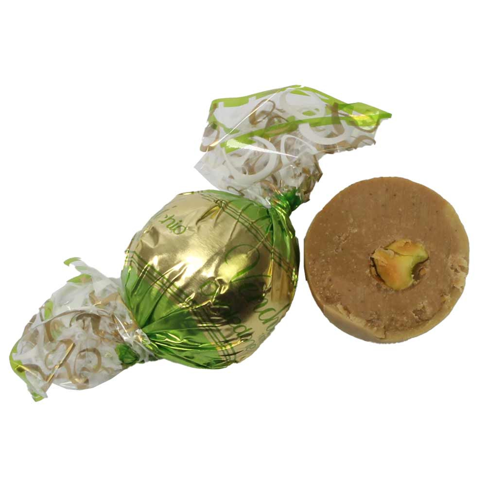 Dubledone Pistacchio - Praline ball with pistachio - Sweet Fingerfood, alcohol free, gluten free, Italy, italian chocolate, chocolate with pistachio - Chocolats-De-Luxe