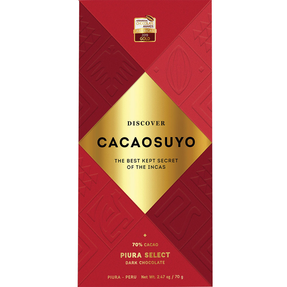 70% chocolate Piura Select de Perú - Barras de chocolate, Perú, chocolate peruano - Chocolats-De-Luxe