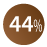44 %