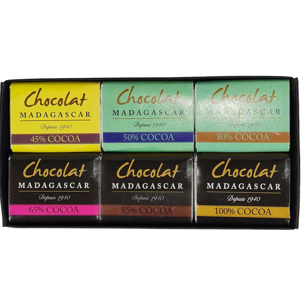 Tasting Case Single Origin Chocoladerepen - Napolitains, Madagaskar, Malagasy chocolade - Chocolats-De-Luxe