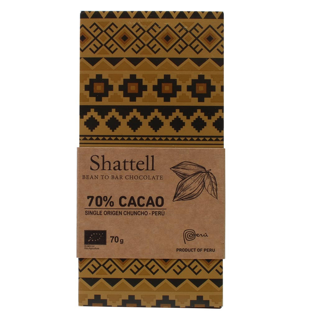 Chuncho 70% BIO Schokolade Single Origin Peru - Chocoladerepen, Peru, Peruaanse chocolade, pure chocolade zonder ingrediënten - Chocolats-De-Luxe