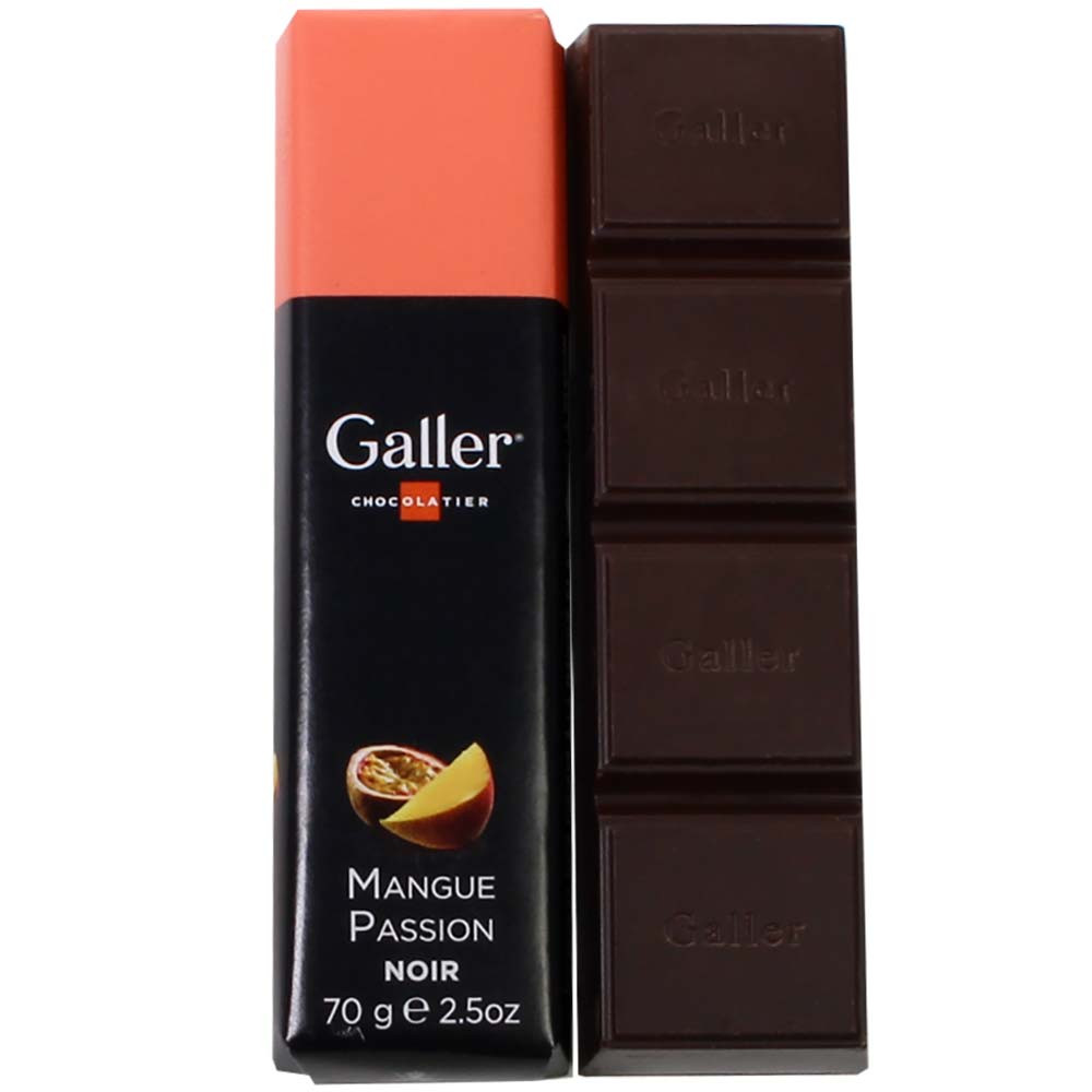 Tablette de chocolat Noir Mangue Passion - - Chocolats-De-Luxe