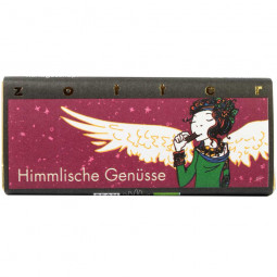 Himmlische Genüsse - Turrón de chocolate BIO con avellana, anacardo, almendra y canela