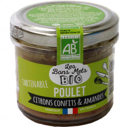 Tartinable Poulet Citrons Confits &amp; Amandes - Organic Spread with chicken, candied lemon &amp; almonds