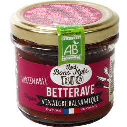 Tartinable Betterave Vinaigre Balsamique - Organico Crema spalmabile con barbabietola e aceto balsamico