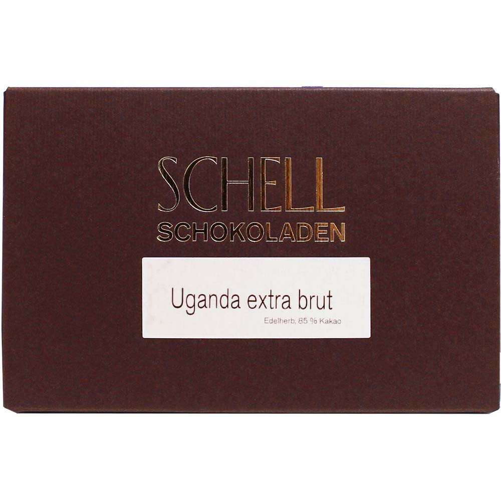 Chocolat Noble ougandais extra brut 85% - Tablette de chocolat, chocolat végétalien, Allemagne, chocolat allemand, Chocolat avec sucre - Chocolats-De-Luxe