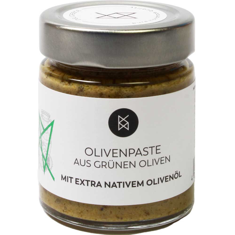 Pasta di olive verdi della Calcidica con olio d'oliva ed erbe aromatiche -  - Chocolats-De-Luxe