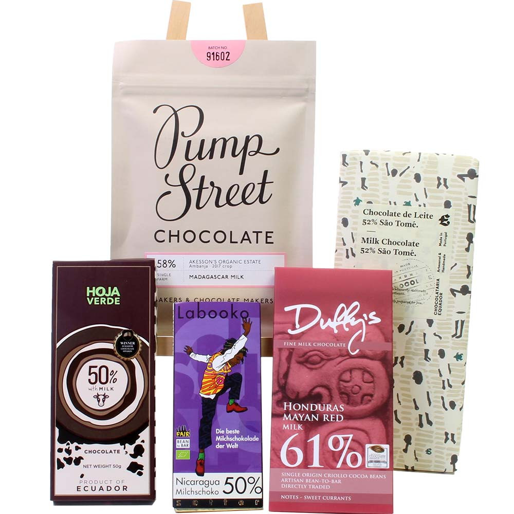 Dark Milk - dunkle Milchschokoladen mit viel Kakao Geschenkset - Schokolade mit Milch, Milchschokolade - Chocolats-De-Luxe