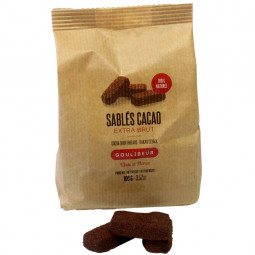 Sablés Cacao Extra Brut - Zakje Roomboter koekjes met cacao